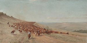 Řízení stáda, 1904 od Charles Franklin Reaugh