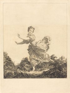 Úmyslné úniky od Charles François Adrien Macret after Jean Honoré Fragonard