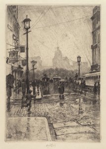 Rainy Day, Broadway, pravděpodobně 1890. od Charles Frederick William Mielatz