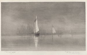 Bez názvu (Přístavní scéna s plachetnicemi) od Charles Frederick William Mielatz