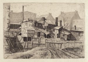 Bez názvu (Dřevěný dům ve městě) od Charles Frederick William Mielatz