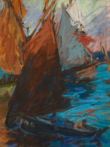 Letní plavba (pastel na tmavém papíře) od Charles Fromuth