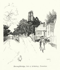 Boroughbridge, Isle of Athelney, Taunton (litografie)