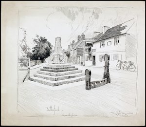 Bottesford Market Cross, Leicestershire, 1892-1933 od Charles George Harper