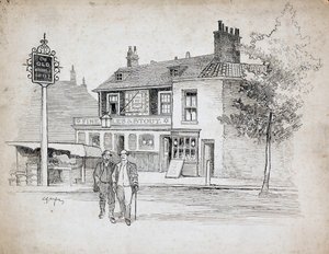Veřejný dům Old Windmill, 214-214 Chiswick High Road, Turnham Green, Londýn, 1892-1933.