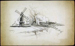 Wellingtonin tuulimylly, Barking, Suur-Lontoo od Charles George Harper