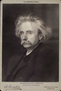 Edvard Grieg , norský skladatel a pianista, konec 19. nebo začátek 20. století od Charles Gerschel
