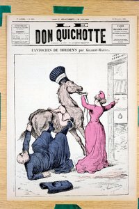 Obálka „Don Quijote“, číslo 335, satirický v barvách od Charles Gilbert Martin