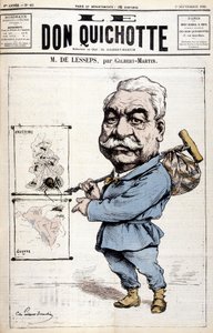 Ferdinand de Lesseps – od Gilberta-Martina, v „“Le Don Quijote“““ z 1.9.1882 od Charles Gilbert Martin