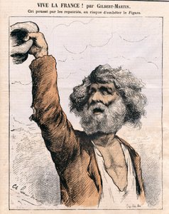Obálka ""Le Don Quijote", Satirical in Colors: At live France - Amnestie, Patriation - Illustration by Charles Gilbert-Martin (1839-1905) od Charles Gilbert Martin