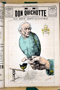 Obálka „“ Le Don Quijote “, číslo 672, barva satirická od Charles Gilbert Martin