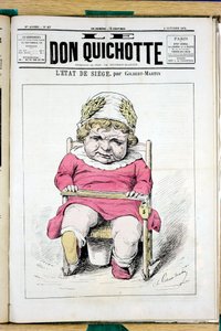 Obálka „Le Don Quijote“, číslo 67, satirická barva od Charles Gilbert Martin