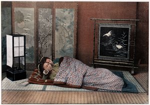 Ložnice v Japonsku, c1890