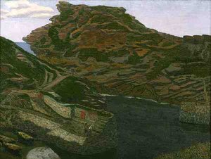 Boscastle Harbour, Cornwall (olej na plátně) od Charles Ginner