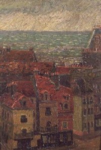 Střechy, le havre od Charles Ginner