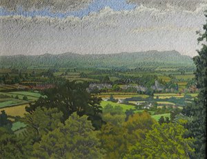 The Malvern Hills, Worcestershire (olej na plátně)