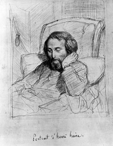 Heinrich Heine (1797-1856), německý spisovatel. Kresba Charles Gleyre.