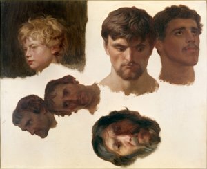 Studie šesti hlav od Charles Gleyre