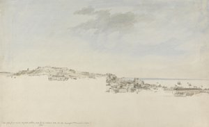 Lisabon, z kláštera sv. Františka z Citadely, 1774 (wc s perem a inkoustem přes grafit na papíře)
