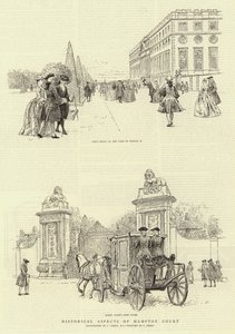 Historické aspekty Hampton Court od Charles Green