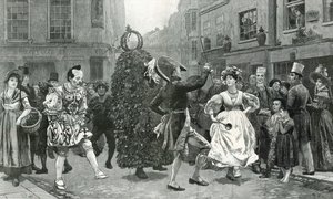 Jack-in-the-Green - májová scéna před šedesáti lety (tj. kolem roku 1830) od Charles Green