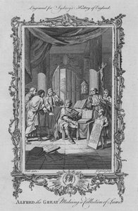 Alfréd Veliký sestavuje sbírku zákonů, 1773. od Charles Grignion