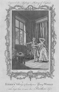Kirkesova ničemnost a krutost vůči mladé ženě, která ho prosila, aby zachránil život svým bratrům, 1773. od Charles Grignion