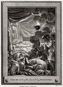Smrt velkého krále Sesostris, starověký Egypt, 1775 od Charles Grignion