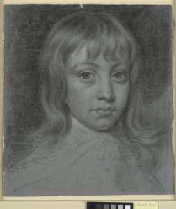Portrét Thomase Wallera jako dítěte, plný obličej vlevo od Charles Grignion d.Y.