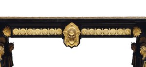 Stůl Napoleon III, navržený Jeanem Brandelym, intarzie E. Varlot, Paříž, kolem 1850-75 (ormolu, zlacená měď, eben a platan) od Charles Guillaume Diehl