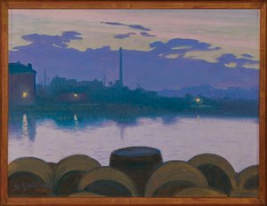 Říční krajina (olej na kartonu) od Charles Guilloux