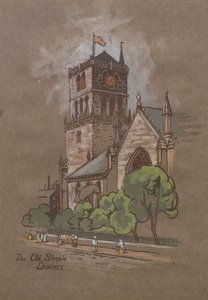 The Old Steeple, Dundee (ručně barevný tisk)