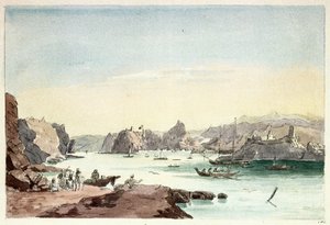 Muscat Creek (Omán). Obraz podplukovníka Charlese Hamiltona Smithe (1776-1859) od Charles Hamilton Smith