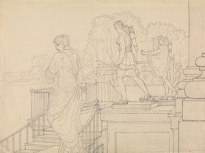 Veranda se sochami, Easton Neston, Northants od Charles Hamilton Smith