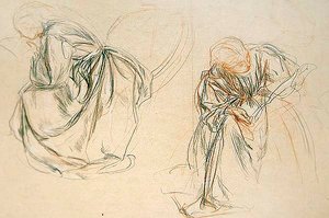 Studie sedící ženy, která čte (papír) od Charles Haslewood Shannon