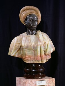 Busta súdánského muže, 1857 (onyx a bronz)