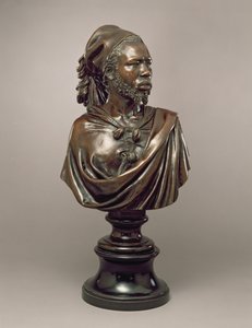Portrétní busta Saida Abdullaha z Mayacu, Království Dárfúru, Súdán, 1848 (bronz)