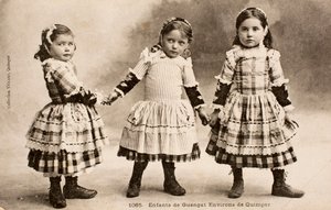 Stará pohlednice/Děti z Guengat/Finistere/Bretaň/Francie od Augustus Kollner