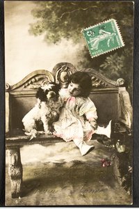 Stará pohlednice/Šťastný Nový Rok/Přání/Dítě od Augustus Kollner