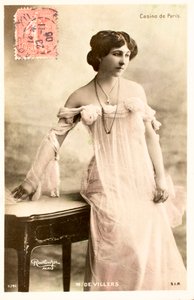 Stará pohlednice/M de Villers/Herečka/Casino de Paris od Augustus Kollner