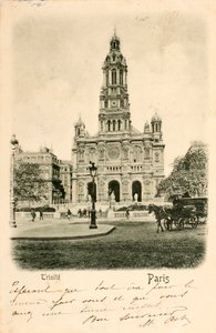 Pohlednice/kostel Nejsvětější Trojice/Paříž/Seina/Ile de France/Francie od Augustus Kollner