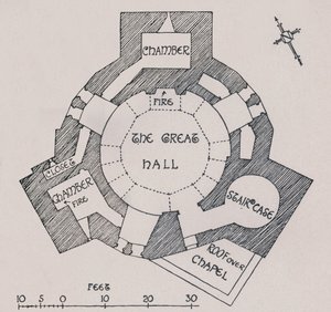 Hrad Orford, Suffolk. Z plánu pana Cautleyse, 1931 od Charles Henry Bourne Quennell