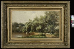 Mytí ovcí na Long Islandu, 1874 od Charles Henry Miller