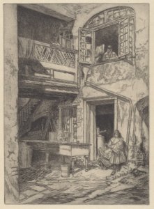 An Old Courtyard (New Orleans) od Charles Henry White