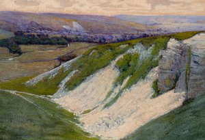 Křídová jáma, Sussex (akvarel) od Charles Herbert Rogers