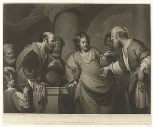 Kristus debatuje s farizeji od Charles Howard Hodges