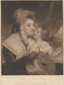 Lady Dashwood & Child od Charles Howard Hodges
