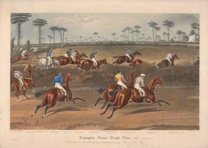 Jedna ze sady čtyř: Leamington Grand Steeple Chase ... 1837. Deska 2. Pan Christian na Scriptonu ... od Charles Hunt