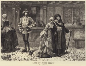 Láska na první pohled (rytina) od Charles J. (after) Staniland