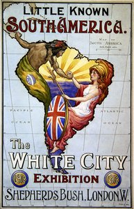 Plakát k výstavě Málo známá Jižní Amerika - Bílé město od Charles J. Hay